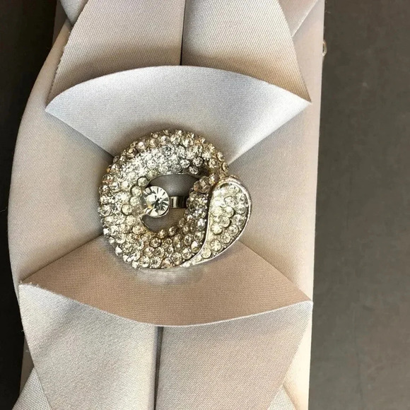 VTG Y2K Lulu Townsend Silky Gray Formal Purse Crossbody Formal Evening Purse - Picture 5 of 7